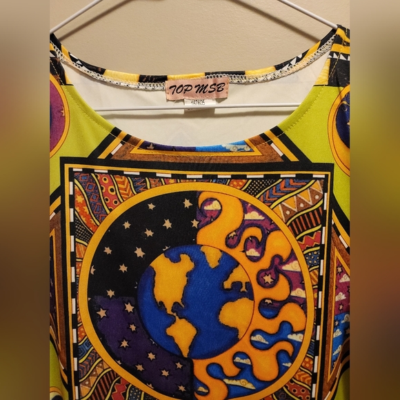 Mint Green Zodiac/Earth/Moon Design Dress - Picture 4 of 6